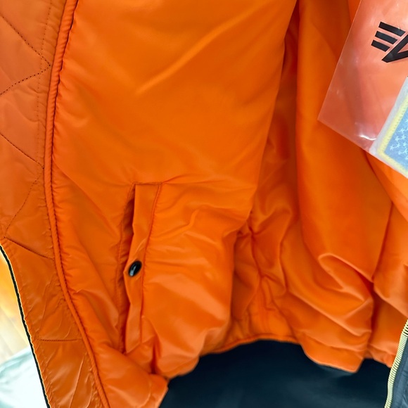 NWT Authentic Mitchell & Ness X Alpha Industries reversible Bomber Jacket - Picture 7 of 12